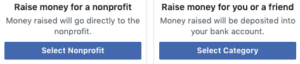 Facebook fundraising tools